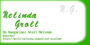 melinda groll business card